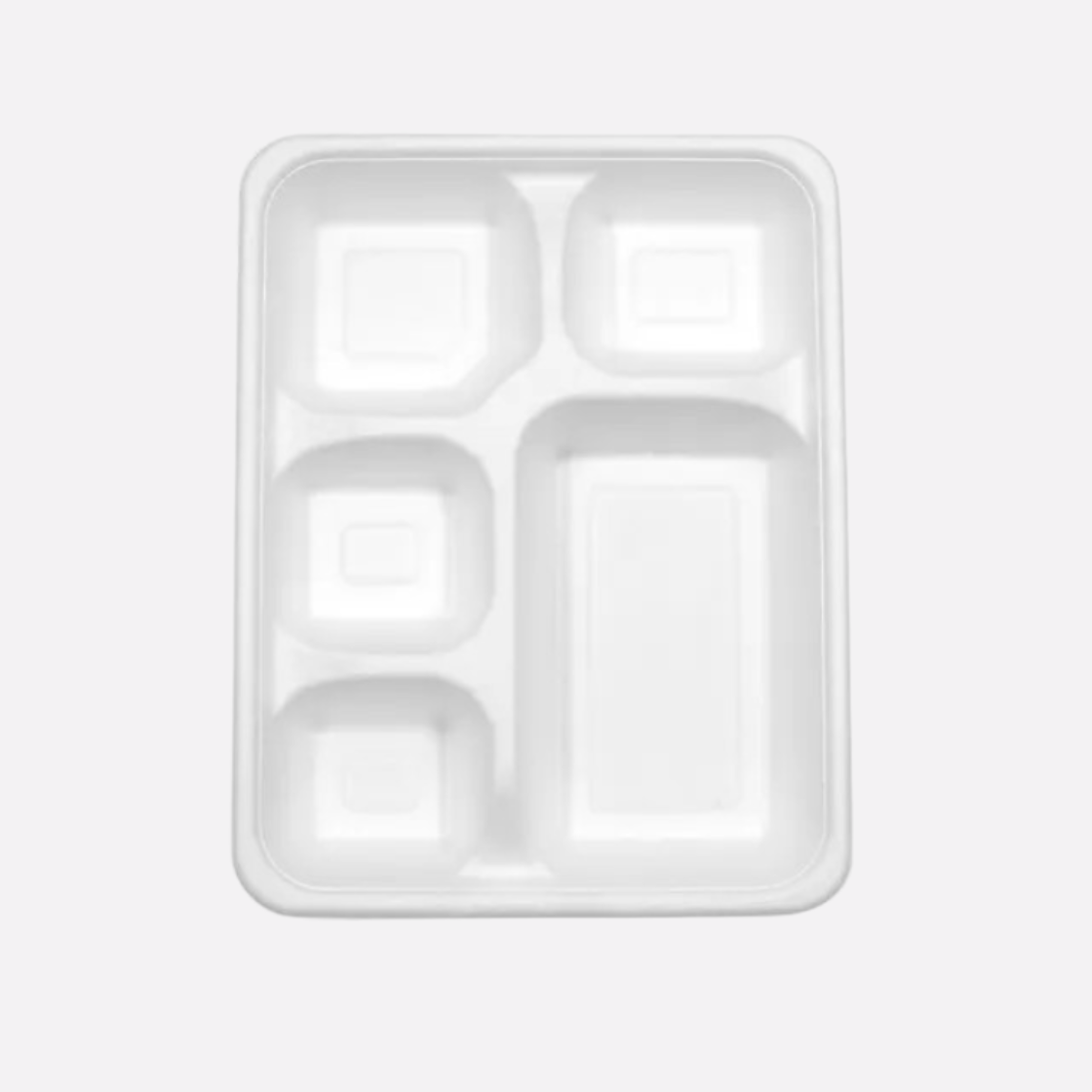 4-Compartment Takeaway Tray – White