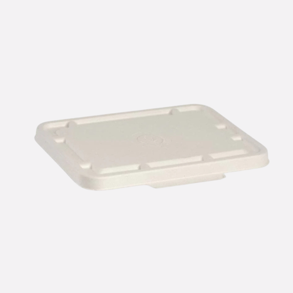 Lid 2 & 3 Compartment White BioCane Takeaway Lid