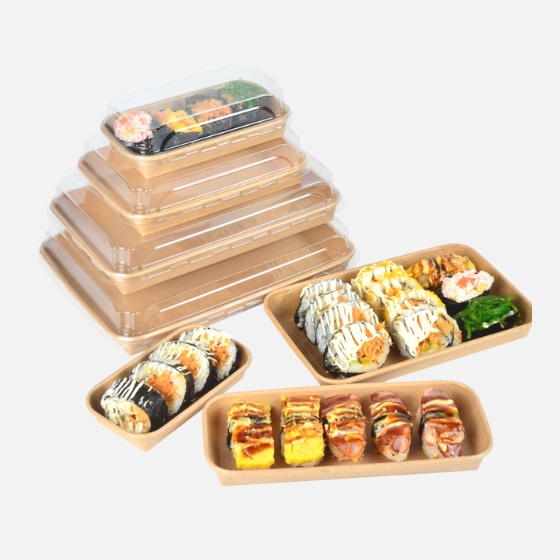 Sushi Tray with PET/BOPS Lid