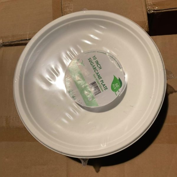 Sugarcane 8" Round Plate - White (1000 Units)